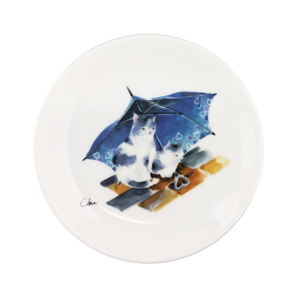 【猫まっしぐらセレクト】島猫 猫の飾り皿・皿立て付