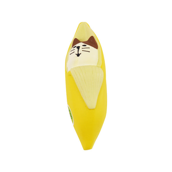 【猫まっしぐらセレクト】concombre フルーツパーラー・猫の置物ミニ-すやすやバナにゃんこ（こんこんぶる ふるーつぱーらー・ねこのおきものみに-すやすやばなにゃんこ）