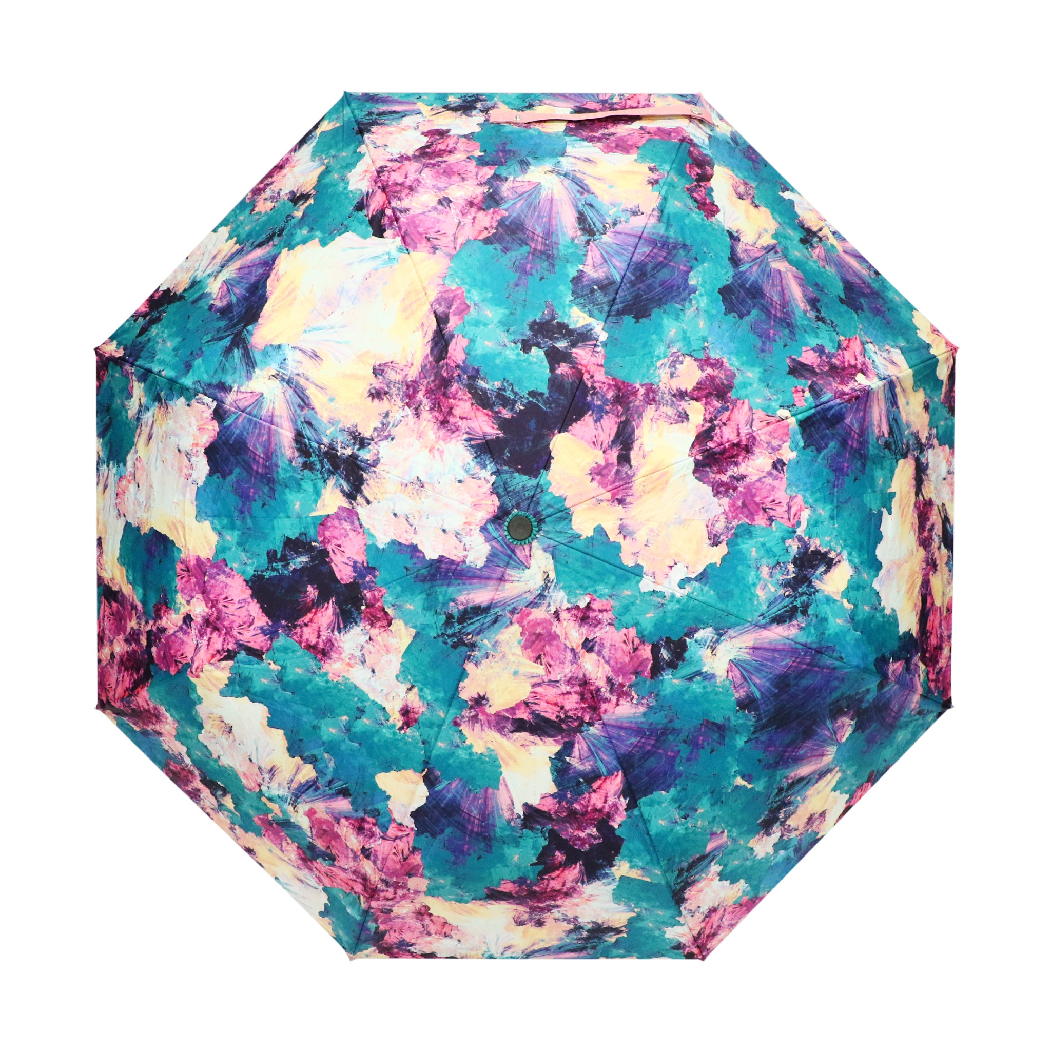 和柄テキスタイル 三つ折り畳み遮光日傘‐心象百景／天鏡に花