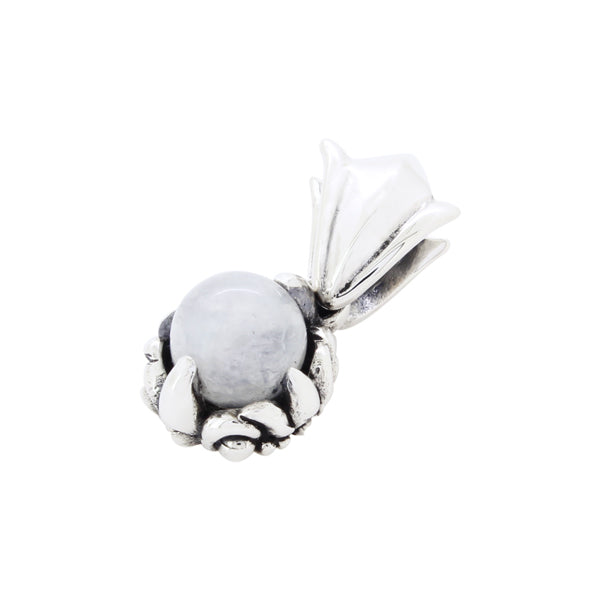 清廉百合根付‐月長石｜和のシルバーアクセサリーブランド［か