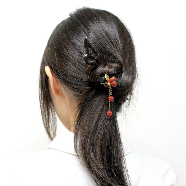 一本彫写絵一本簪‐鶴｜普段使いの簪・ヘアアクセサリーブランド