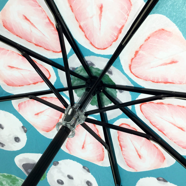 和柄テキスタイル 三つ折り畳み傘‐四色大福（わがらてきすたいる みつ折りたたみ傘-よんしょくだいふく）