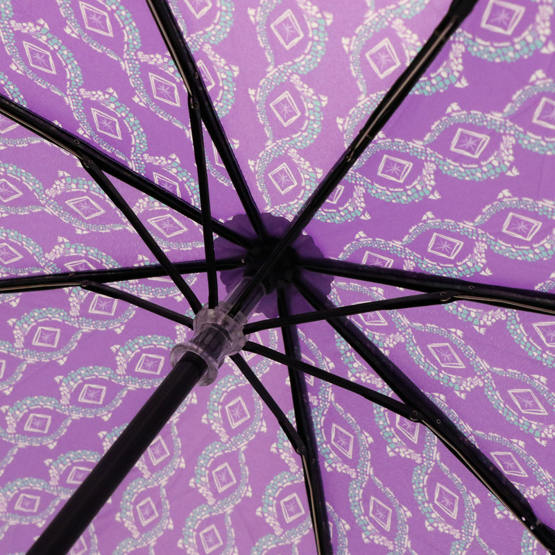 和柄テキスタイル三つ折りたたみ傘-新奇小紋 翠鱗白龍(わがらてきすたいるみつおりたたみがさ-しんきこもん すいりんはくりゅう)
