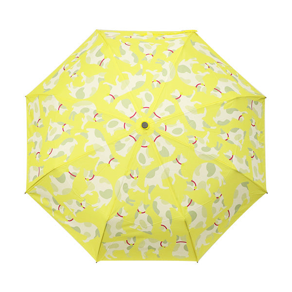 和柄テキスタイル 三つ折り畳み傘‐三毛猫（わがらてきすたいる みつ折りたたみ傘-みけねこ）
