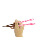 〔万作セレクト〕若狭塗 親子箸-水飴・桃（わかさぬり おやこはし-みずあめ・もも)