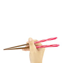 〔万作セレクト〕若狭塗 親子箸-水飴・苺（わかさぬり おやこはし-みずあめ・いちご)