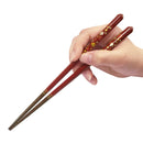 〔万作セレクト〕若狭塗 食洗夫婦箸-大江戸桜（わかさぬり しょくせんめおとはし-おおえどざくら)