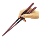 〔万作セレクト〕若狭塗 抗菌取箸-黒/赤胴（わかさぬり こうきんとりはし-のわーる)