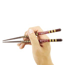 〔万作セレクト〕若狭塗 食洗夫婦箸-黄金千段（わかさぬり しょくせんめおとはし-こがねせんだん)