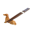 〔万作セレクト〕大陸焼 箸置き-犬（たいりくやき はしおき-いぬ)