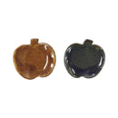 〔万作セレクト〕信楽焼 箸置き-林檎縁取（しがらきやき はしおき-りんごふちどり)