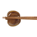 〔万作セレクト〕信楽焼 箸置き-林檎縁取（しがらきやき はしおき-りんごふちどり)