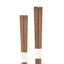 〔万作セレクト〕京・嵯峨四角夫婦箸-摺り漆・燻煤竹（あいづほんごうやき きょうさがしかくめおとはし-すりうるし・いぶしすすたけ)