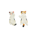 〔万作セレクト〕大陸焼 箸置き-寝転猫（たいりくやき はしおき-ねころびねこ)