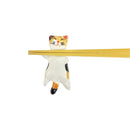 〔万作セレクト〕大陸焼 箸置き-寝転猫（たいりくやき はしおき-ねころびねこ)