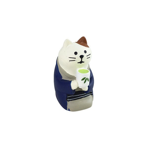 【猫まっしぐらセレクト】concombre 旅猫・猫のミニフィギュア-日本茶
