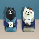 【猫まっしぐらセレクト】concombre 旅猫・猫のミニフィギュア-日本茶