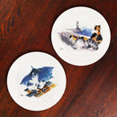 【猫まっしぐらセレクト】島猫 猫の飾り皿・皿立て付