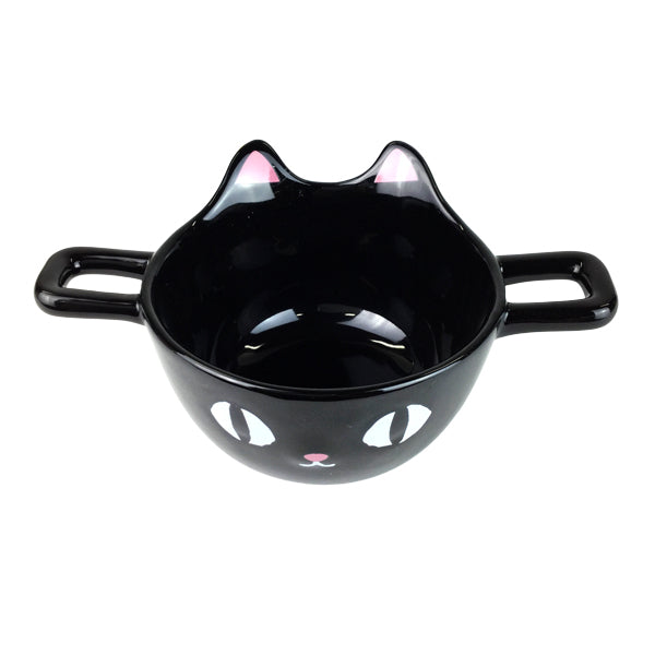 【猫まっしぐらセレクト】猫3兄弟 猫の手付きスープカップ 黒猫