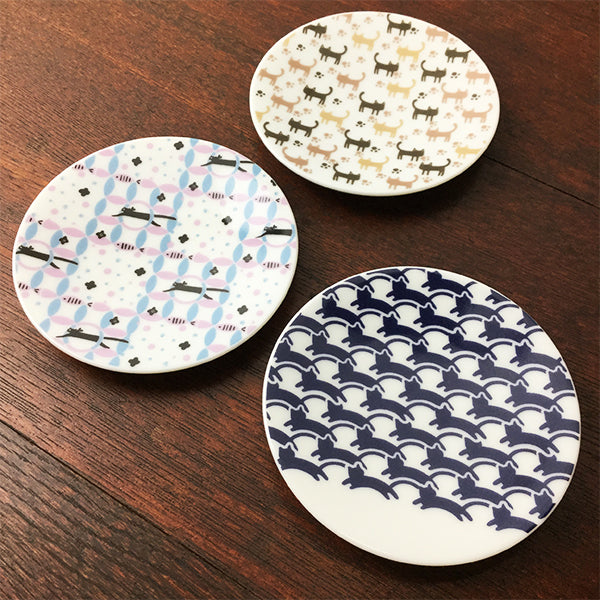 【猫まっしぐらセレクト】猫小紋 猫の小皿