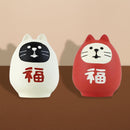 【猫まっしぐらセレクト】 猫の達磨-福ねこだるま 白