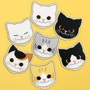 猫まっしぐら特製ステッカー　猫の顔（ねこまっしぐらとくせいすてっかー  ねこのかお ）