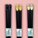 【猫まっしぐらセレクト】 にこにこにゃんこ・猫のこども箸・18cm