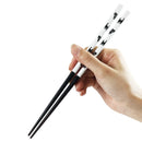 【猫まっしぐらセレクト】animals zoo chopsticks 食洗機対応・猫の塗分親子箸-黒猫