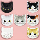 猫まっしぐら特製 大陸焼磁器猫型豆皿　黒猫/ハチワレ猫/白猫/サバトラ猫/三毛猫/眠り白猫/茶トラ猫（ねこまっしぐらとくせいたいりくやきじきねこがたまめざら　くろねこ/はちわれねこ/しろねこ/さばとらねこ/みけねこ/ねむりしろねこ/ちゃとらねこ）