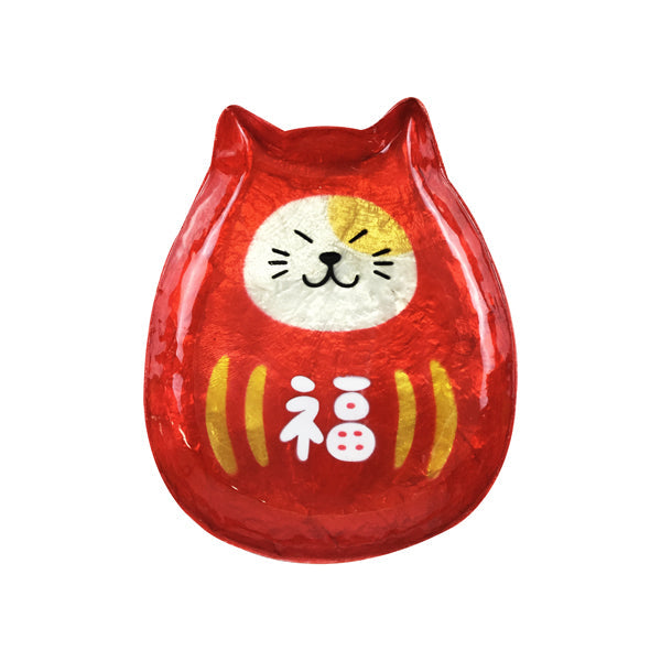 【猫まっしぐらセレクト】 日本の招福モチーフ・猫のカピストレー-だるま猫