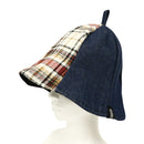 デニムチェックサウナハット