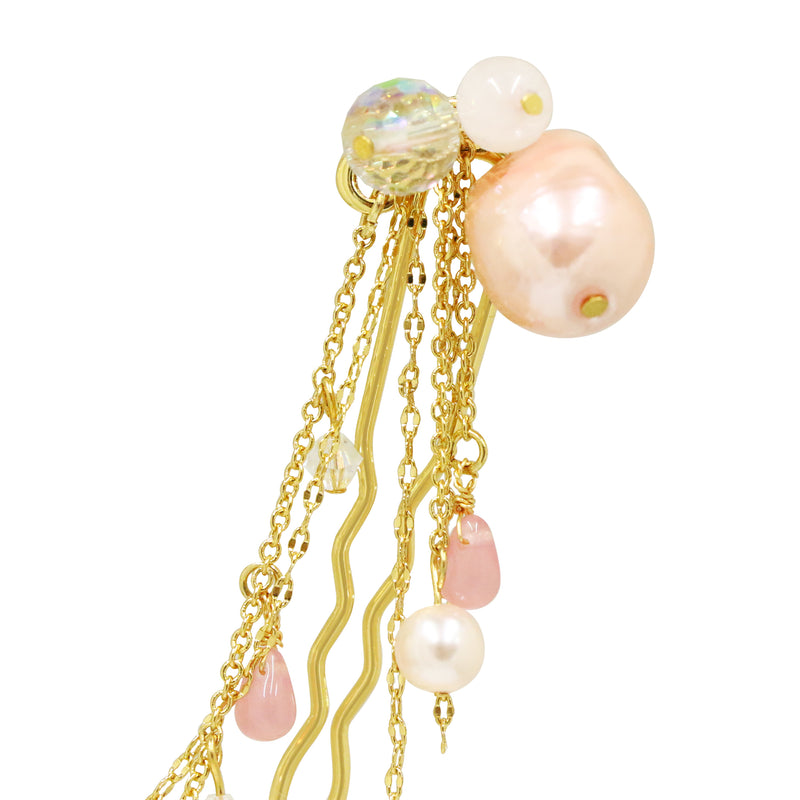 2025冬季限定簪　泡沫海月二連簪-銀/金(うたかたくらげにれんかんざし-ぎん/きん)