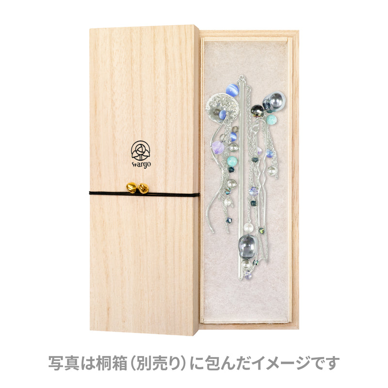 2025冬季限定簪　泡沫海月二連簪-銀/金(うたかたくらげにれんかんざし-ぎん/きん)