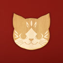 猫まっしぐらオリジナル木製コースター‐しま猫