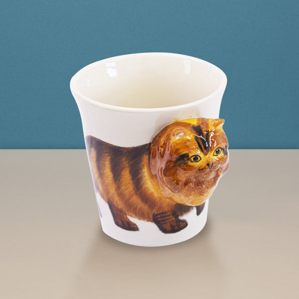 【猫まっしぐらセレクト】動物とびだしシリーズ・猫のマグカップ-ペルシャ猫