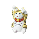 【猫まっしぐらセレクト】九谷焼 6号・猫の招き猫-両手 金盛