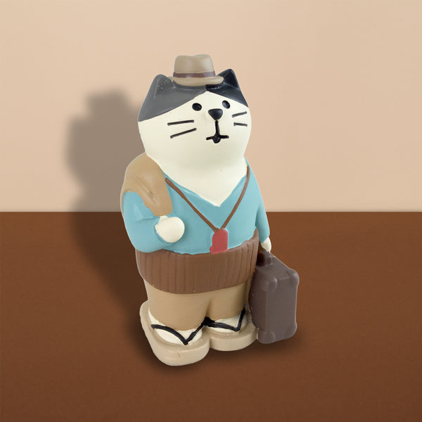 【猫まっしぐらセレクト】concombre 旅猫 東京・猫の置物ミニ-柴又フーテンの猫