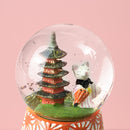 【猫まっしぐらセレクト】洒落ねこ 猫のスノードーム-五重塔