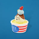 【猫まっしぐらセレクト】concombre 雪猫アイス店・猫の置物ミニ-冷え冷えカップアイス猫（こんこんぶる ゆきねこあいすてん・ねこのおきものみに-ひえひえかっぷあいすねこ）