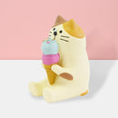 【猫まっしぐらセレクト】concombre 雪猫アイス店・猫の置物ミニ-アイス三毛猫（こんこんぶる ゆきねこあいすてん・ねこのおきものみに-あいすみけねこ）