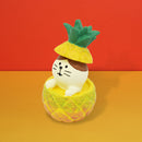 【猫まっしぐらセレクト】concombre フルーツパーラー・猫の置物ミニ-パイニャップル（こんこんぶる ふるーつぱーらー・ねこのおきものみに-ぱいにゃっぷる）