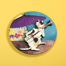 【猫まっしぐらセレクト】洒落ねこ 丸・猫のマグネット-和傘