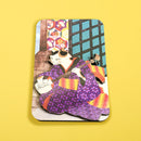 【猫まっしぐらセレクト】洒落ねこ 四角・猫のマグネット-三味線