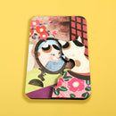 【猫まっしぐらセレクト】洒落ねこ 四角・猫のマグネット-薄化粧