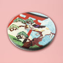 【猫まっしぐらセレクト】洒落ねこ 丸・猫のコンパクトミラー-松