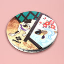 【猫まっしぐらセレクト】洒落ねこ 丸・猫のコンパクトミラー-鯉