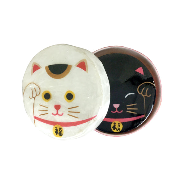 【猫まっしぐらセレクト】 日本の招福モチーフ・猫のカピスBOX-招き猫・2個セット