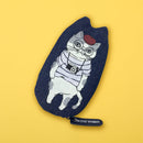 【猫まっしぐらセレクト】アニマルモード 猫のダイカットポーチ-シナモン