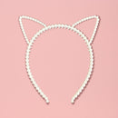 【猫まっしぐらセレクト】 猫の猫耳カチューシャ-エレガントパール