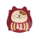 【猫まっしぐらセレクト】 日本の招福モチーフ・猫のコインパース-だるま猫